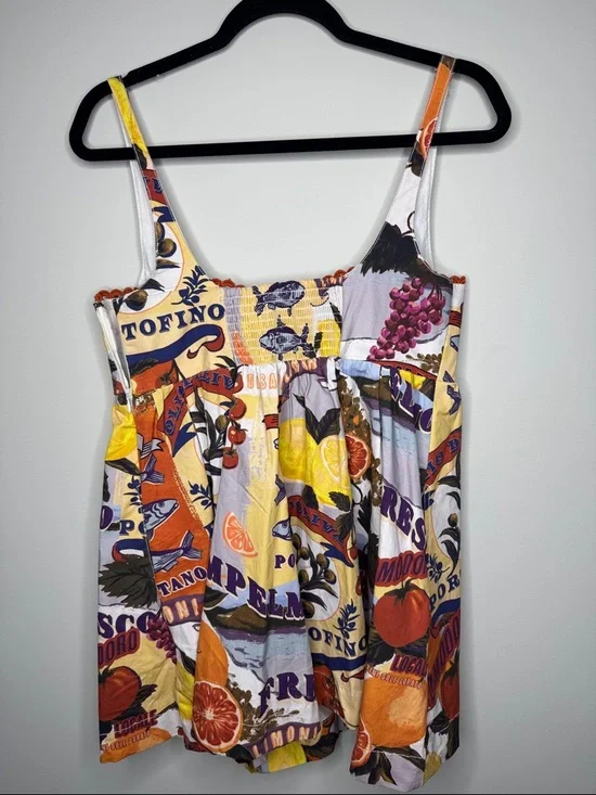 MAEVE Anthropologie Colorful Fruit Print Sundress with Bow - Picture 4 of 12